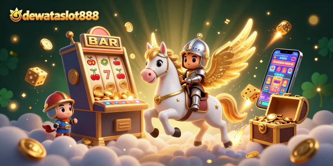 Permainan gaple di dewataslot888 dengan kuda bintang dan mesin slot berlimpah koin.