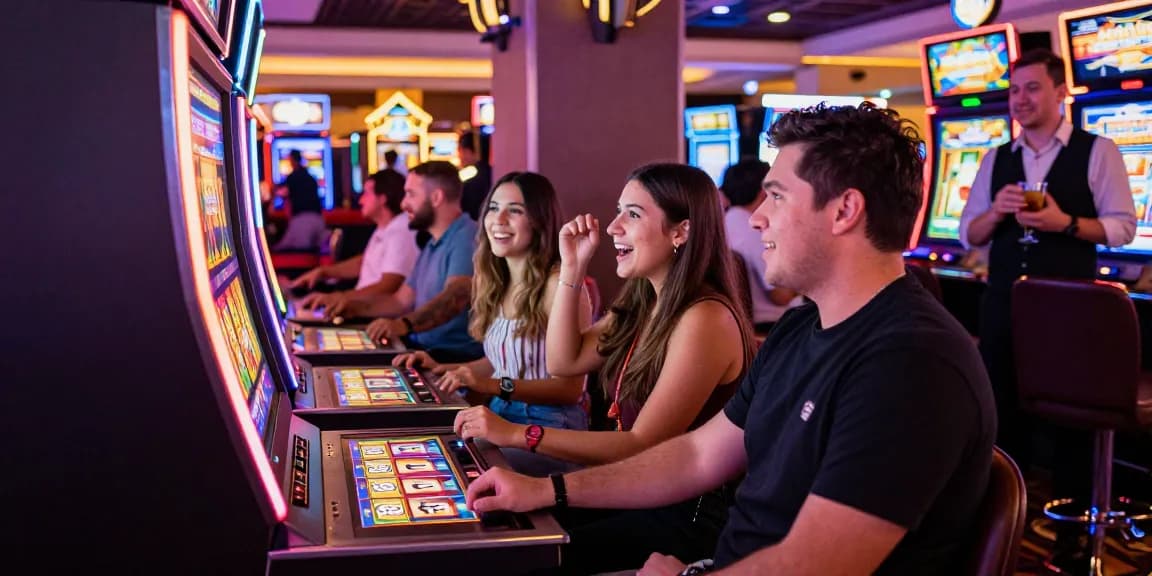 Exciting tambakbet slot gaming experience in a lively casino.