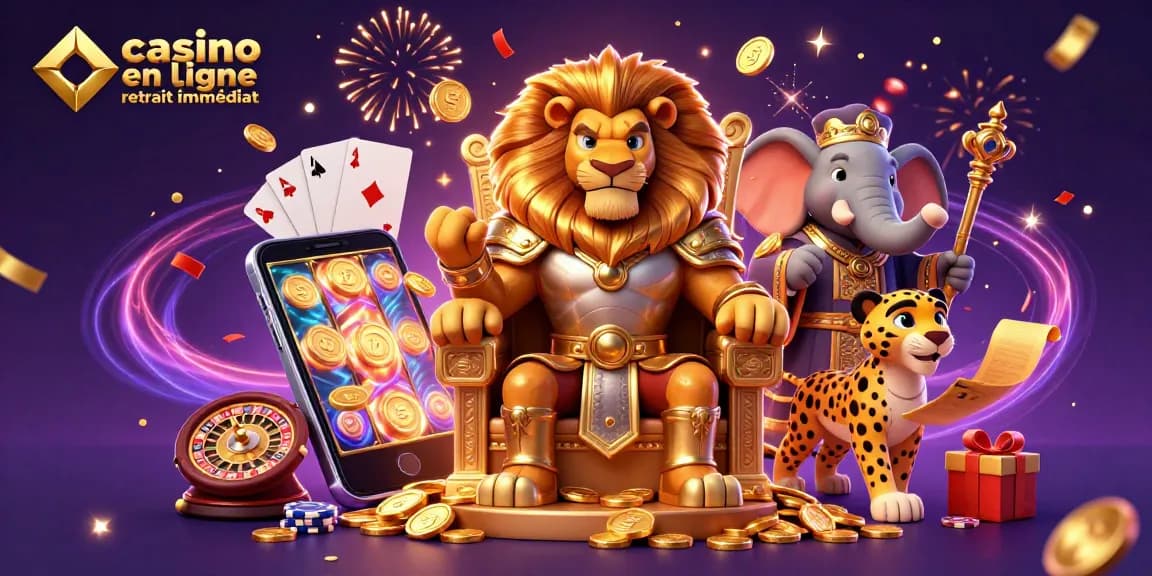 Jouez au casino en ligne retrait immédiat avec des gains instantanés d'or et de joie.
