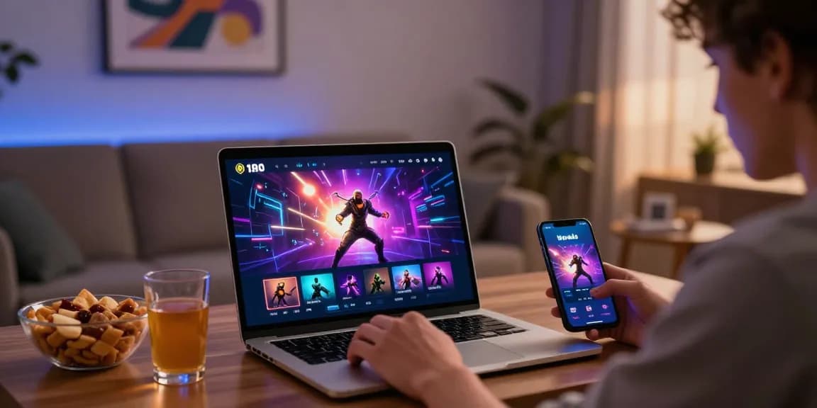 Pengguna menjelajahi https://www.cashhconsulting.com/home/ dengan nyaman di ruang tamu modern.