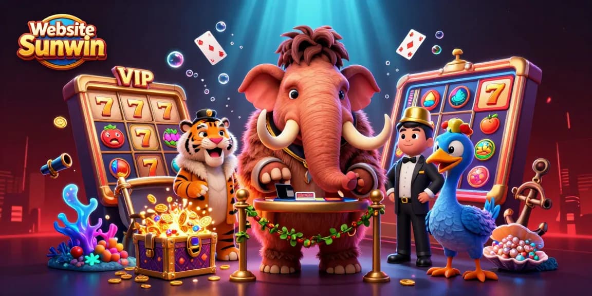 Engage in thrilling gameplay at Website Sunwin with a vibrant casino scene featuring dynamic characters.