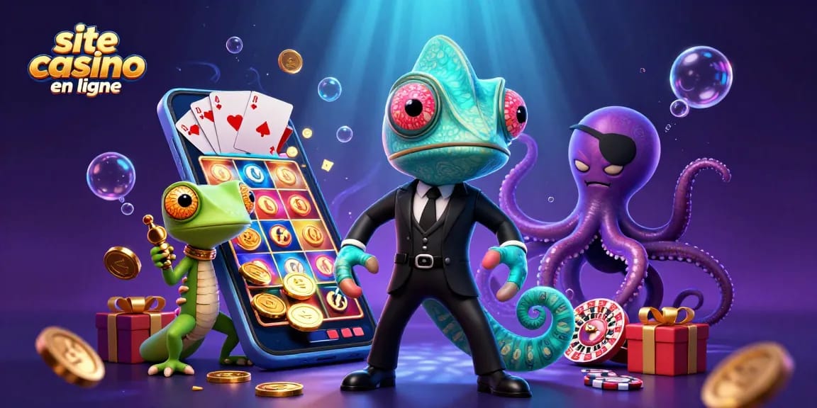 Jouez sur un site casino en ligne captivant avec le caméléon agent secret et ses amis.