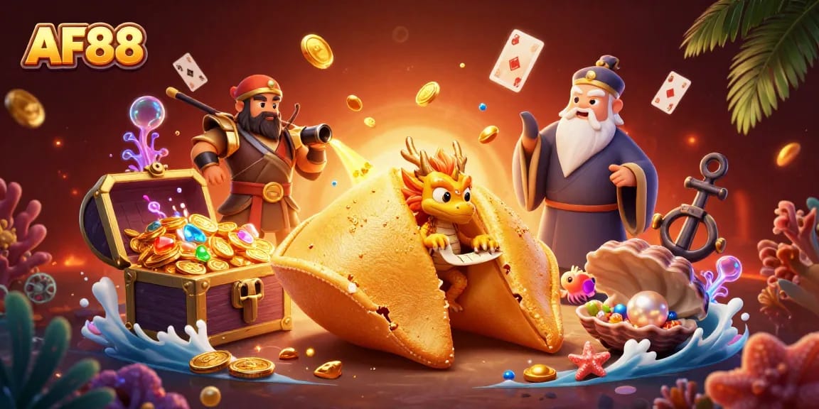 Engage with AF88 and unlock thrilling gaming adventures with vibrant casino-themed illustration.