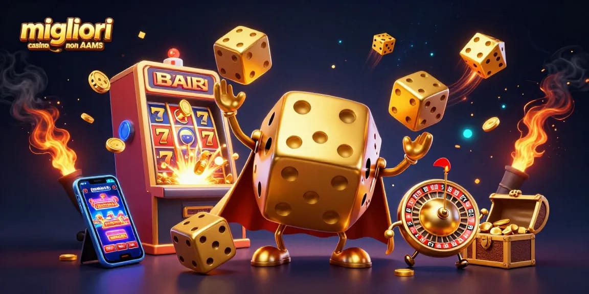 Gioca nei migliori casino non AAMS con un golem di dadi dorati e jackpot esplosivi