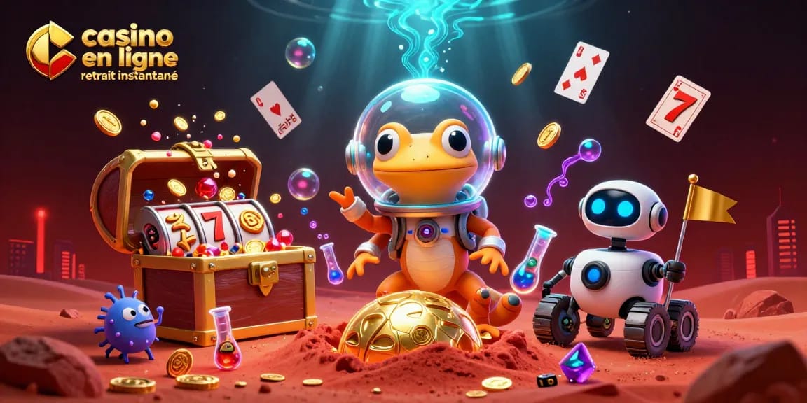 Gagnez facilement avec le casino en ligne retrait instantané grâce à une scène vibrante avec des personnages détaillés.