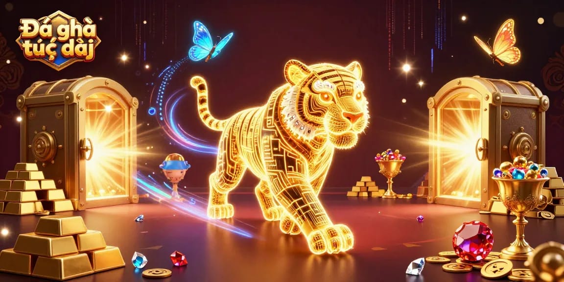 Engage with Đá gà trực tiếp through vibrant 3D illustration of cockfighting in a dynamic digital arena.