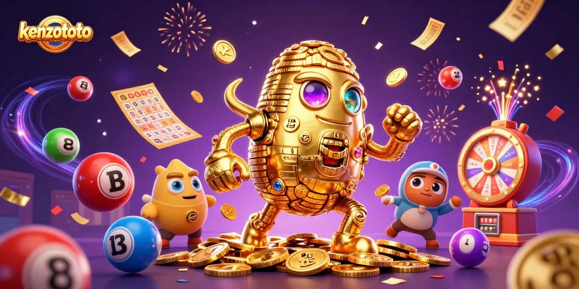 Engage with kenzototo for thrilling lottery action amidst vibrant celebration elements.