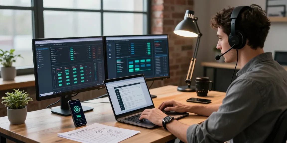 Recover lost crypto strategies being analyzed in a modern office environment with professional engaged in tech-focused workspace.