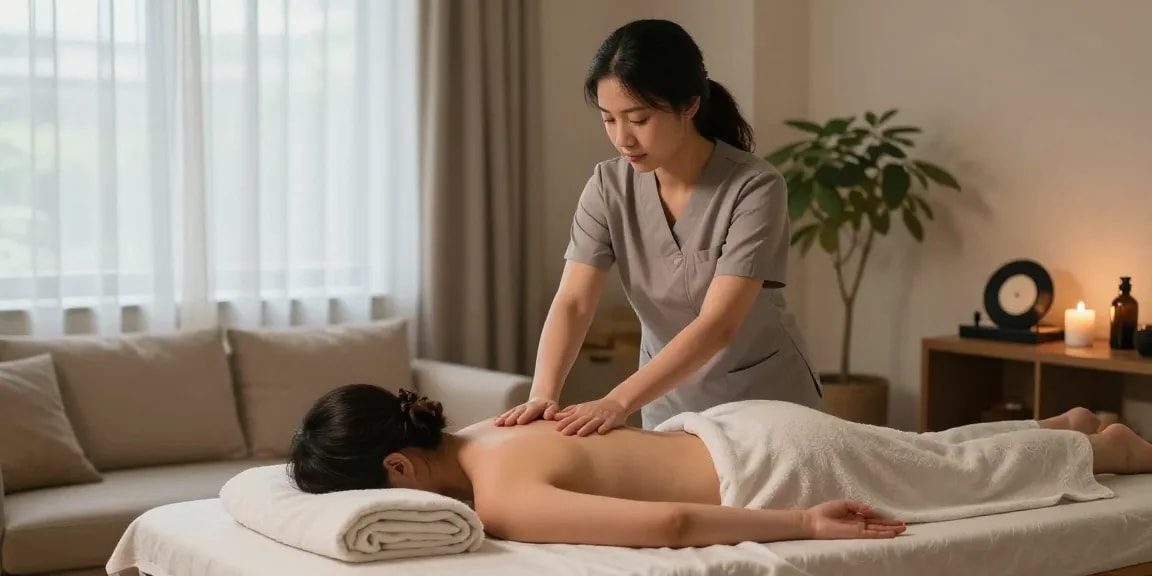 대전출장안마으로 지친 몸과 마음을 치유하는 홈케어 마사지 장면
