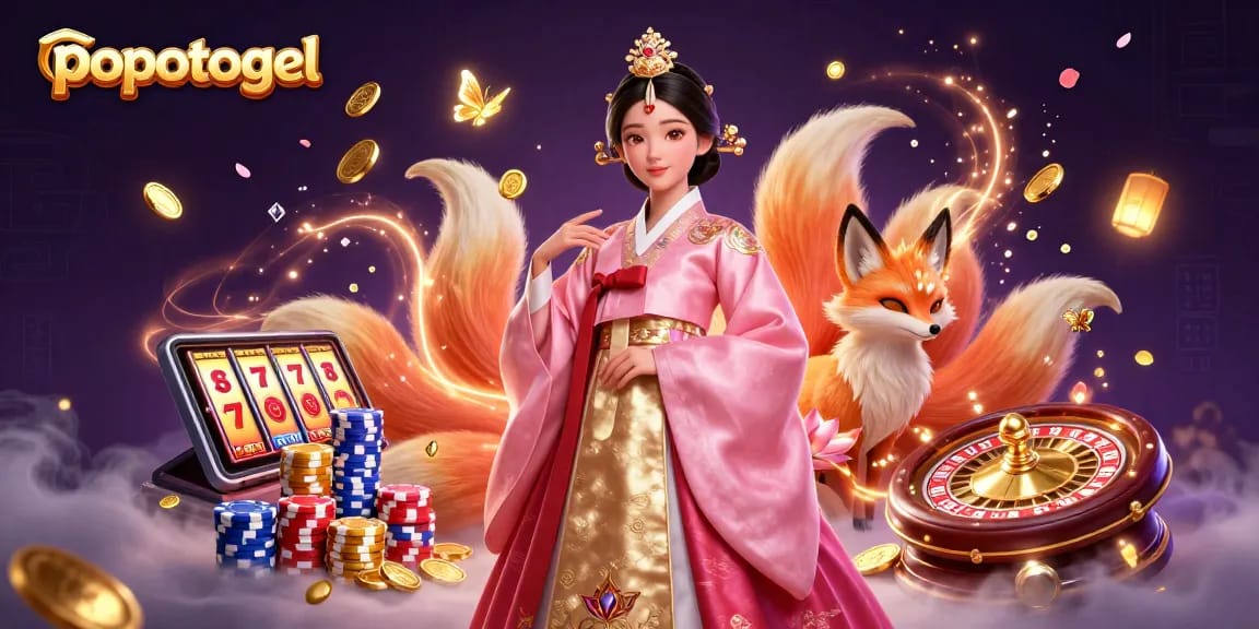 Experience the thrill of slot gaming at popotogel with an enchanting 3D scene of luck and winnings.