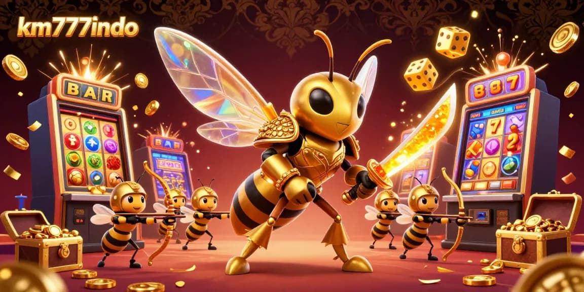 Join kg777indo for thrilling jackpots with cartoon hornet warriors and dynamic casino action.