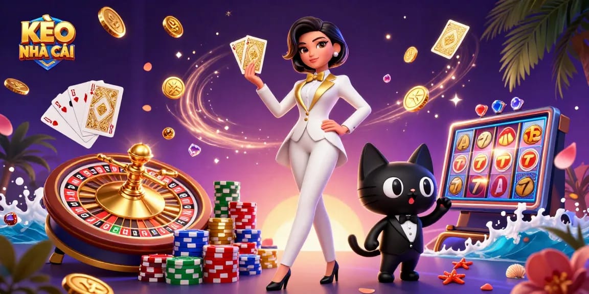 KÈO NHÀ CÁI - Experience the thrill of winning with glamorous casino imagery and dynamic betting elements