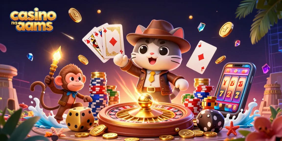 Scopri l'emozione dei casinò non AAMS con un giocoso gatto archeologo che scopre tesori in una scena vibrante.