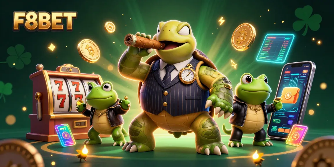 Experience thrilling gameplay at F8BET with unique cartoon characters flanked by casino elements.