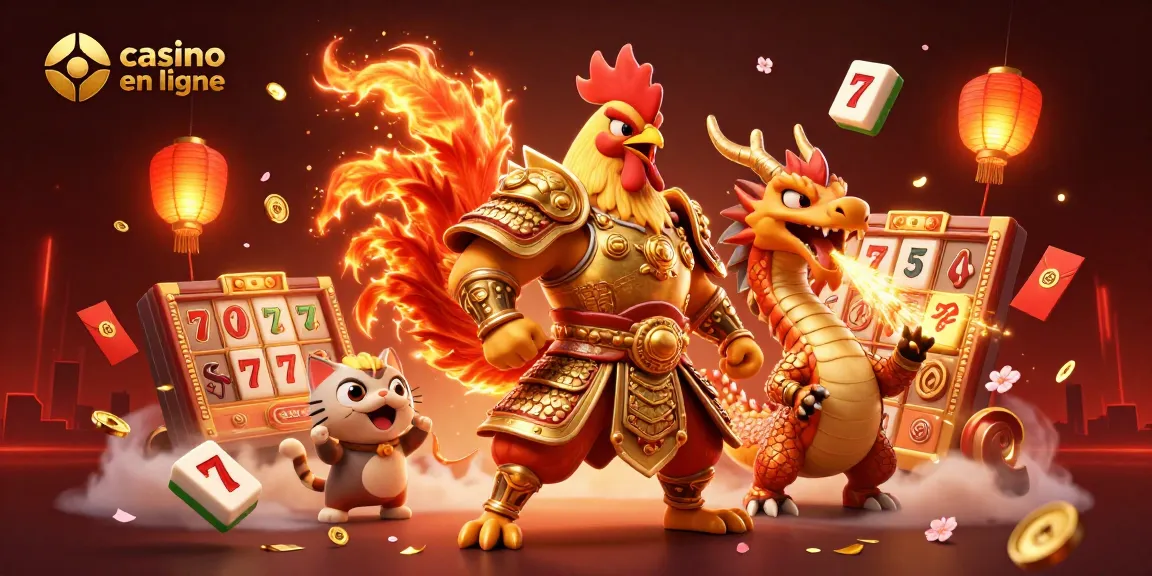 Jouez à des jeux passionnants sur un casino en ligne avec un guerrier et un dragon.