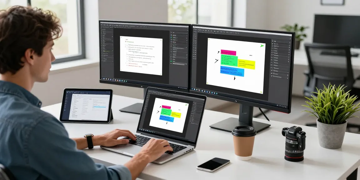 Professional using Snipaste to enhance productivity with screenshots in a modern workspace