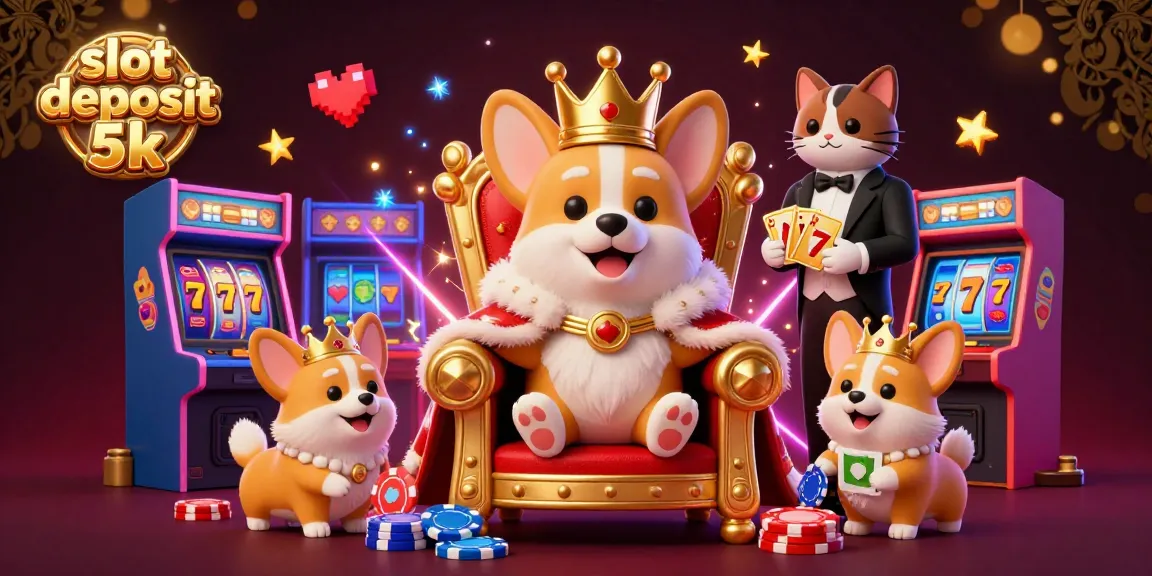 Spin the reels with vibrant slots in this engaging casino scene featuring slot deposit 5k.