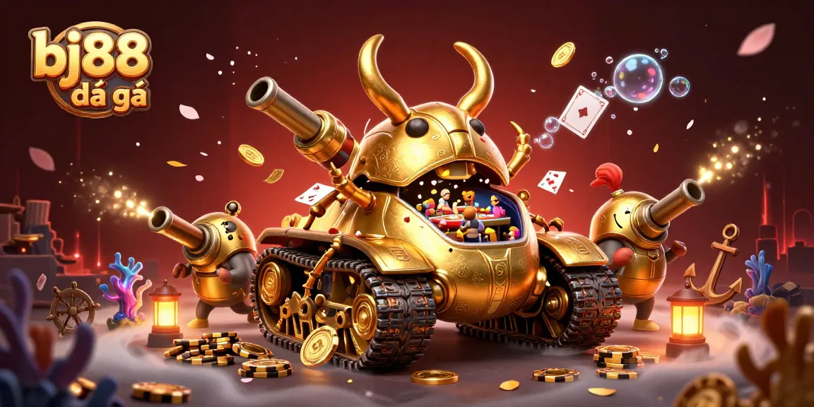 Experience thrilling bj88 đá gà action with a vibrant 3D casino scene full of dynamic gaming elements.