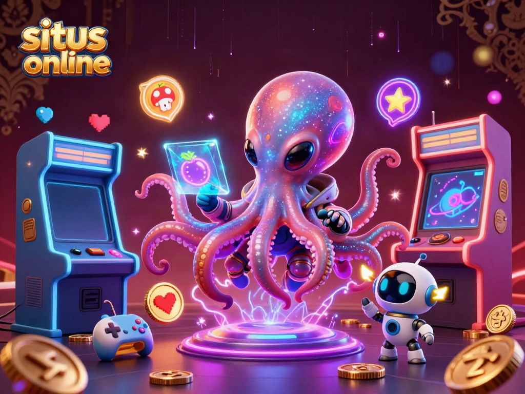 Menangkan permainan situs slot online dengan tampilan ilustrasi luar angkasa dan karakter yang menarik.