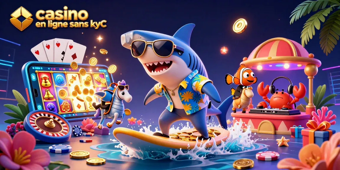 Plongez dans l'univers des jeux avec casino en ligne sans KYC, surfant sur des pièces d'or et animés par une ambiance festive.
