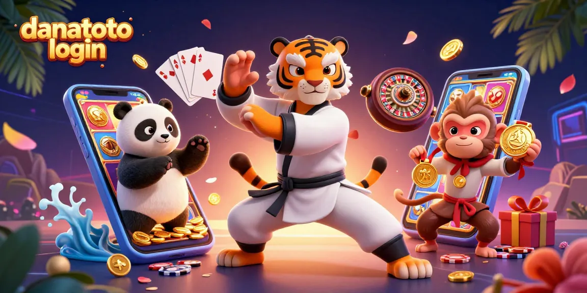 Experience the thrill of danatoto login with our vibrant 3D illustration featuring dynamic casino elements.