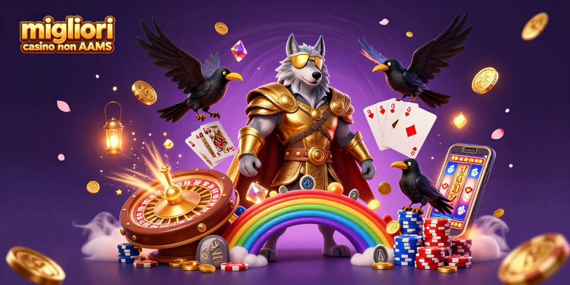 Gioca nei migliori casino non AAMS con scene di vincite e giochi dal vivo, tra luci e colori.