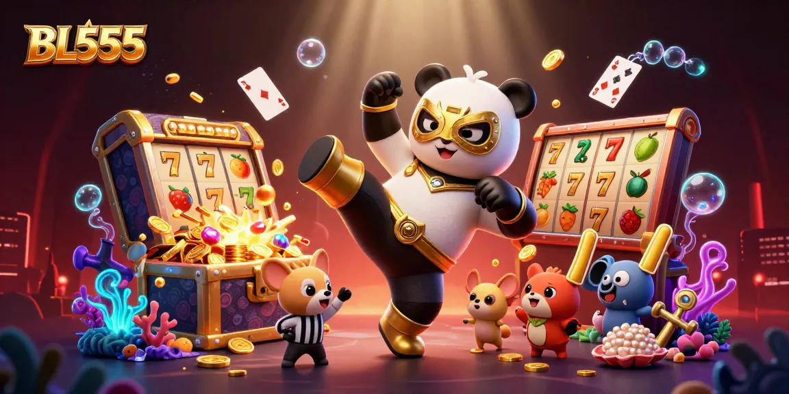 Catch the excitement of BL555 with thrilling slots, a panda wrestler, and animated characters!