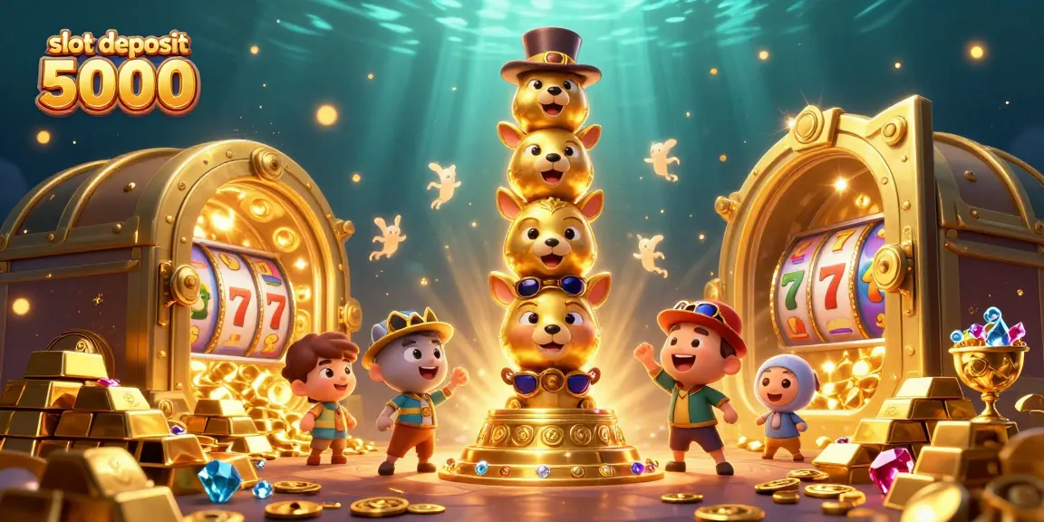 Putar permainan menarik di slot deposit 5000 dengan gambar berlian dan simbol hoki.