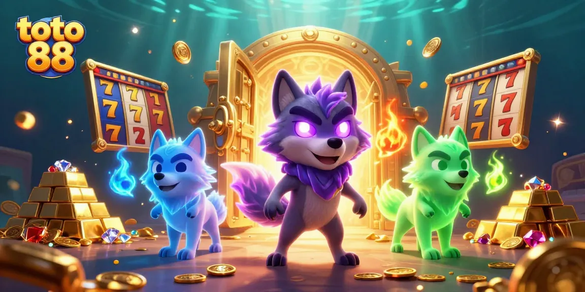Play exciting games at toto 88 with the enchanting wolf pack amidst treasures!