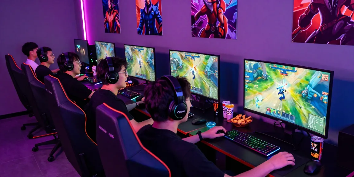 Intense gaming action capturing players enjoying the 7meter experience in a vibrant online gaming room.
