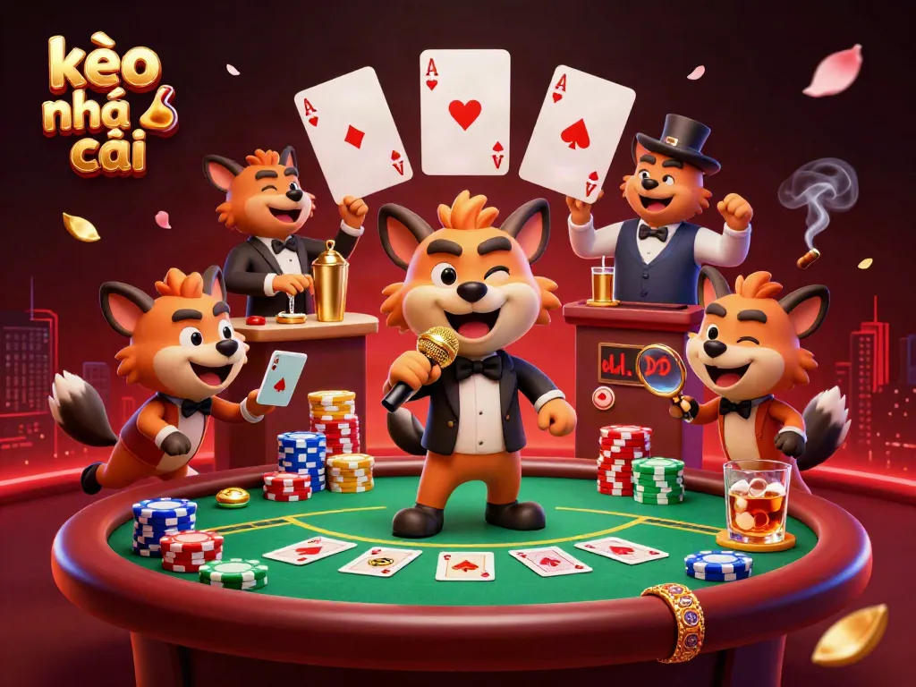Experience the thrill of kèo nhà cái with a dynamic casino scene featuring hyenas at a comedy club.