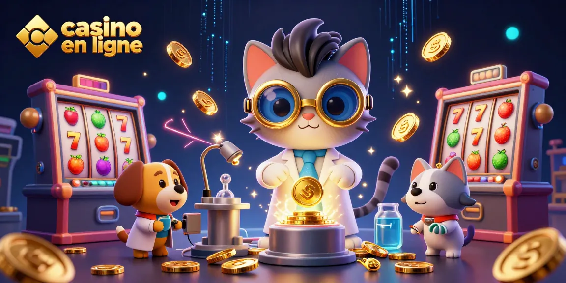 Jouez à des jeux passionnants de casino en ligne avec un chat scientifique fou et son assistant canin