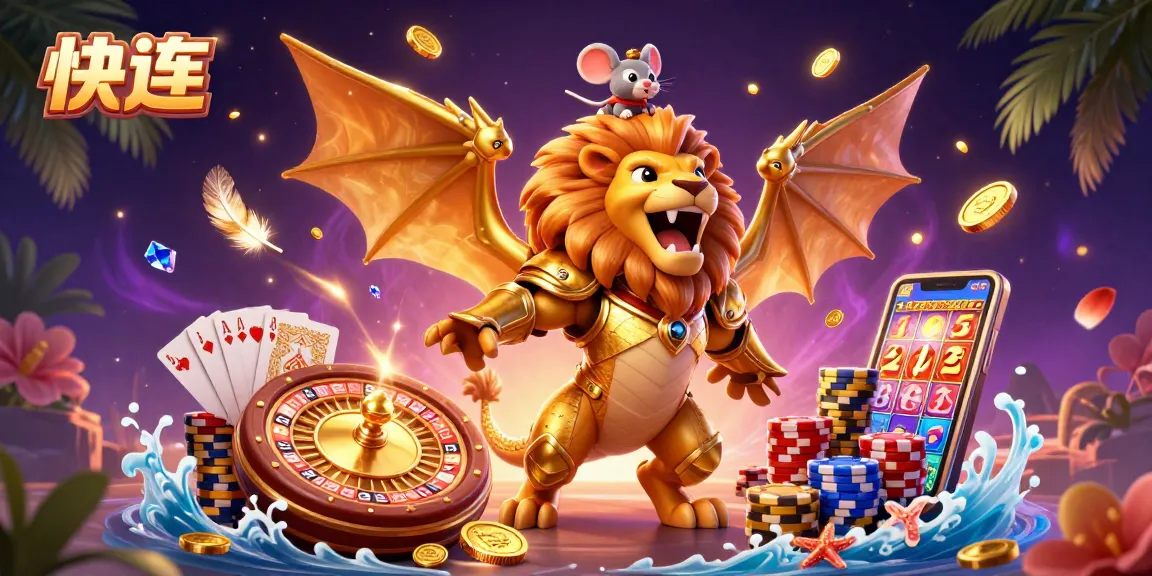 Experience fast gaming with 快连, featuring golden coins and thrilling casino activities.