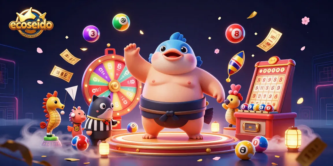 Experience ecoseido with vibrant lottery balls and dynamic casino elements in a lively underwater scene.