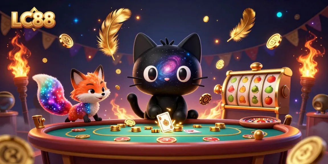 Experience thrilling games at LC88 with captivating characters and vibrant casino elements.