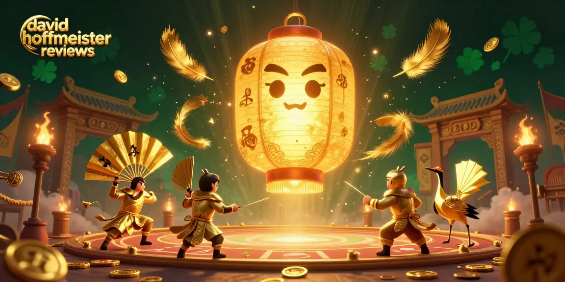 Experience the excitement of david hoffmeister reviews amidst a vibrant casino scene with golden lanterns and lucky symbols.