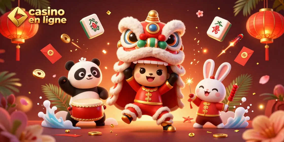 Célébrez vos gains au casino en ligne avec des personnages 3D immersifs et des éléments festifs.