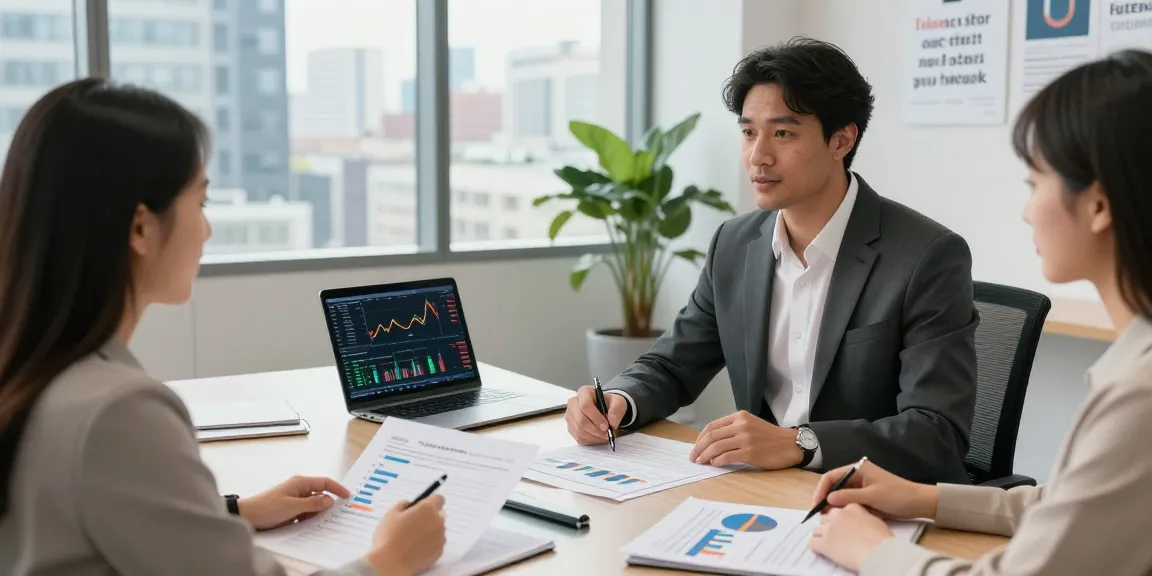Nathan Garries providing financial advice in a modern office, showcasing professionalism and investment strategies.