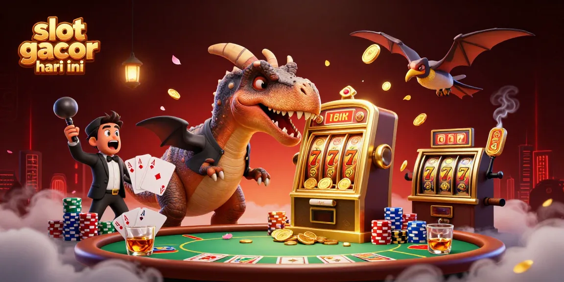 Experience slot gacor hari ini excitement as a pachycephalosaurus wins jackpot coins at a vibrant casino.