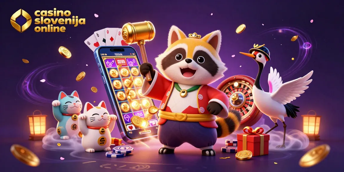 V igralnicah Slovenija online najdite srečo z zlatim malletom našega tanukija in srečo maneki-neko.