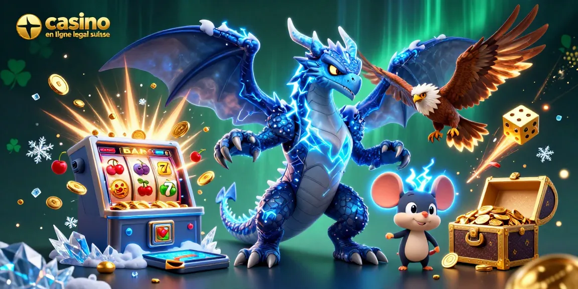 Jouez à casino en ligne légal suisse avec des dragons et des machines à sous animées.